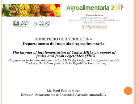Departamento de Inocuidad Agroalimentaria