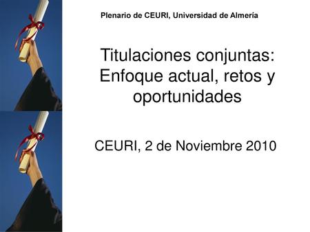 Plenario de CEURI, Universidad de Almería