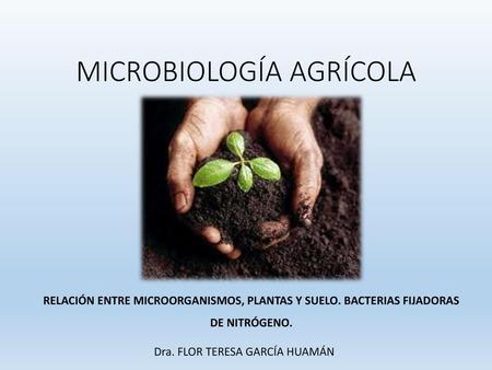 MICROBIOLOGÍA AGRÍCOLA