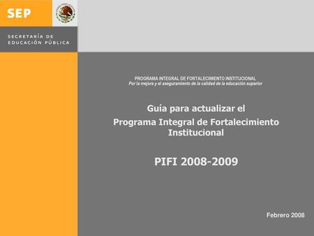 PIFI Guía para actualizar el