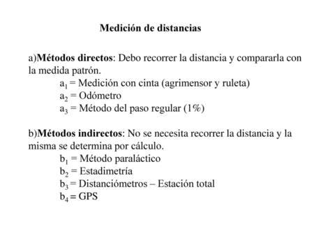 Medición de distancias