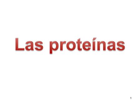 Las proteínas.