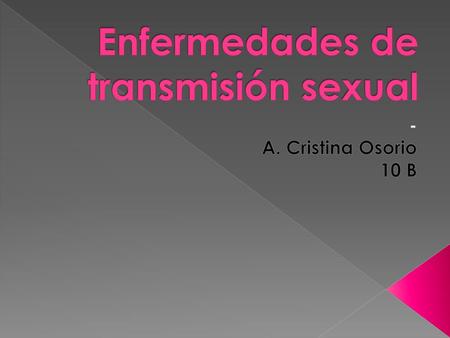 Enfermedades de transmisión sexual