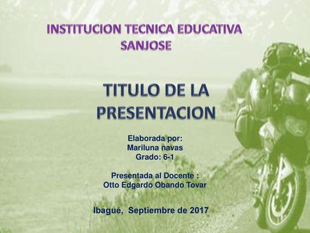 TITULO DE LA PRESENTACION