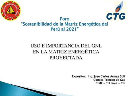 “Sostenibilidad de la Matriz Energética del Perú al 2021”