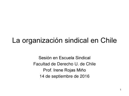 La organización sindical en Chile