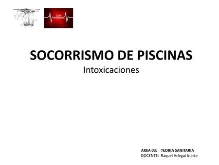 SOCORRISMO DE PISCINAS Intoxicaciones
