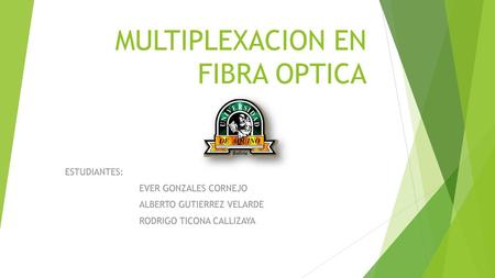 MULTIPLEXACION EN FIBRA OPTICA