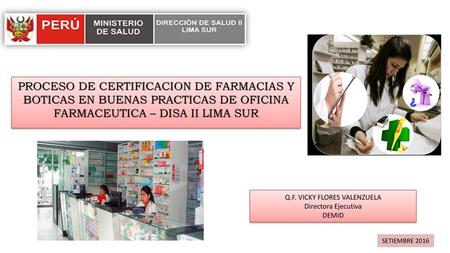 Q.F. VICKY FLORES VALENZUELA Directora Ejecutiva DEMID