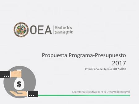 Propuesta Programa-Presupuesto 2017 Primer año del bienio
