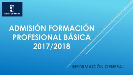 ADMISIÓN FORMACIÓN PROFESIONAL BÁSICA 2017/2018
