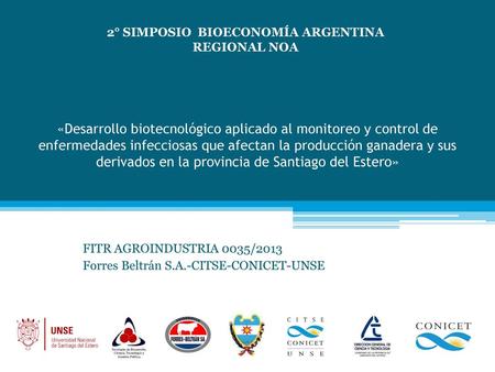 FITR AGROINDUSTRIA 0035/2013 Forres Beltrán S.A.-CITSE-CONICET-UNSE