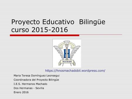 Proyecto Educativo Bilingüe curso