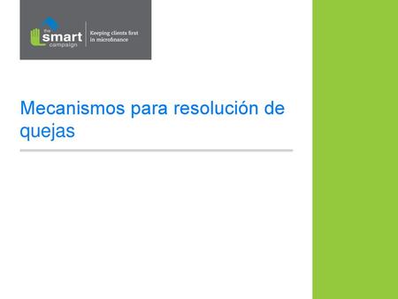 Mecanismos para resolución de quejas