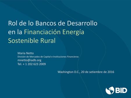 Rol de lo Bancos de Desarrollo