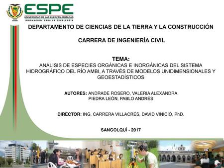 DEPARTAMENTO DE CIENCIAS DE LA TIERRA Y LA CONSTRUCCIÓN