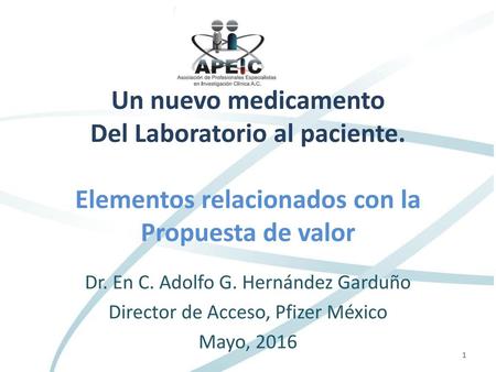 Un nuevo medicamento Del Laboratorio al paciente