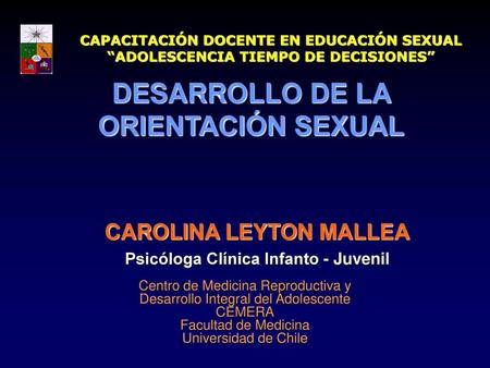 DESARROLLO DE LA ORIENTACIÓN SEXUAL
