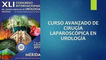 CURSO AVANZADO DE CIRUGÍA LAPAROSCÓPICA EN UROLOGÍA