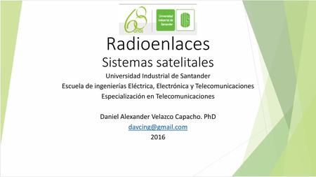 Radioenlaces Sistemas satelitales