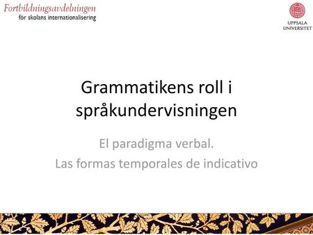 Grammatikens roll i språkundervisningen