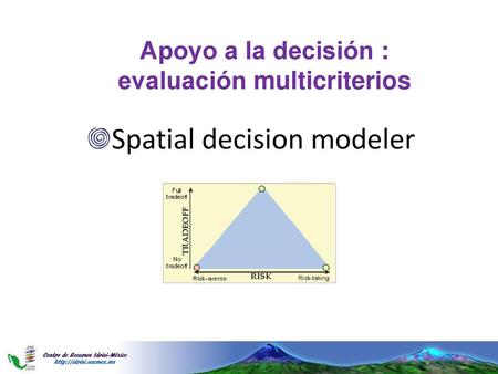 Spatial decision modeler