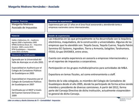 Margarita Medrano Hernández – Asociado