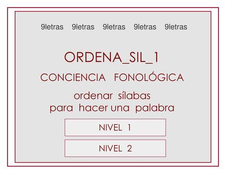 ORDENA_SIL_1 CONCIENCIA FONOLÓGICA