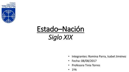 Estado–Nación Siglo XIX