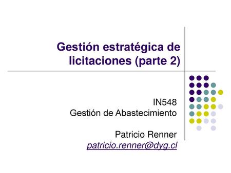 Gestión estratégica de licitaciones (parte 2)