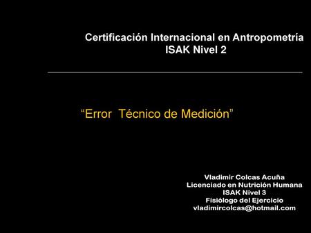 “Error Técnico de Medición”
