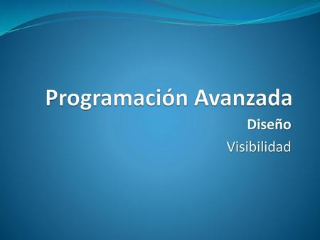 Programación Avanzada