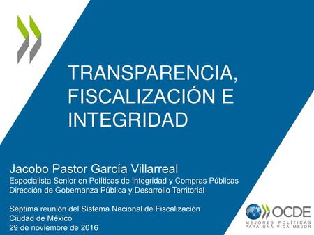 Transparencia, fiscalización e integridad