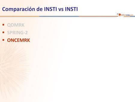 Comparación de INSTI vs INSTI