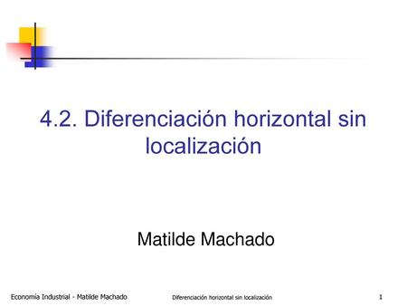 4.2. Diferenciación horizontal sin localización