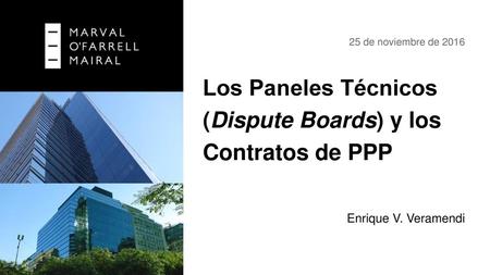 Los Paneles Técnicos (Dispute Boards) y los Contratos de PPP