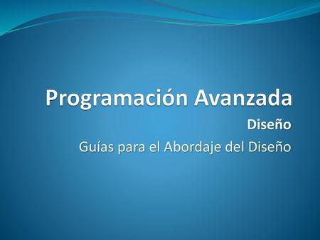 Programación Avanzada