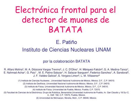 Electrónica frontal para el detector de muones de BATATA