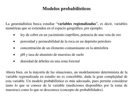 Modelos probabilísticos