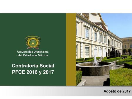 Contraloría Social PFCE 2016 y 2017