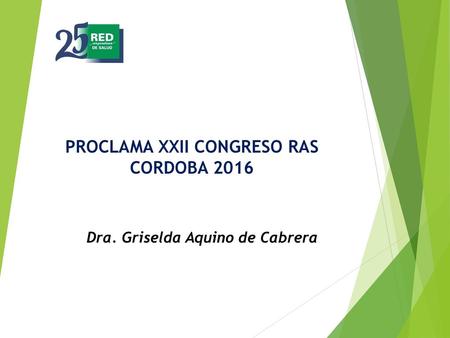 PROCLAMA XXII CONGRESO RAS CORDOBA 2016