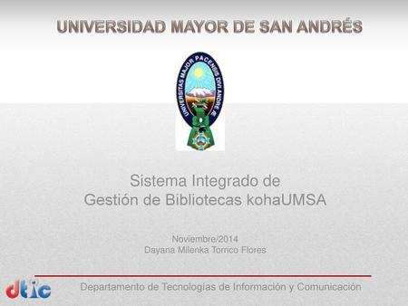 UNIVERSIDAD MAYOR DE SAN ANDRÉS