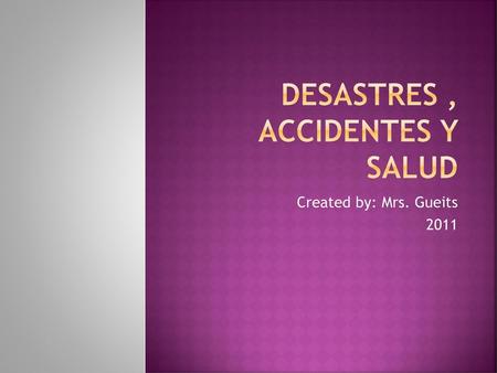 desastres , accidentes y salud