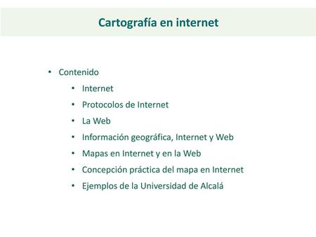 Cartografía en internet