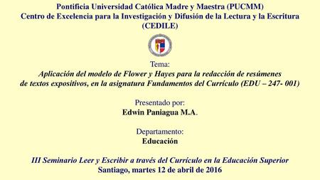 Pontificia Universidad Católica Madre y Maestra (PUCMM)