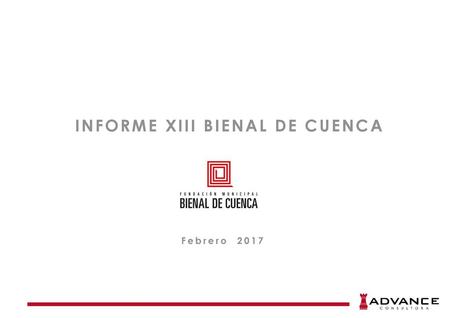 INFORME XIII BIENAL DE CUENCA