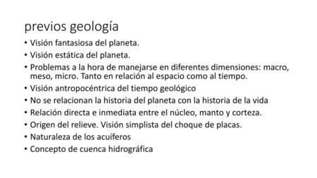 previos geología Visión fantasiosa del planeta.