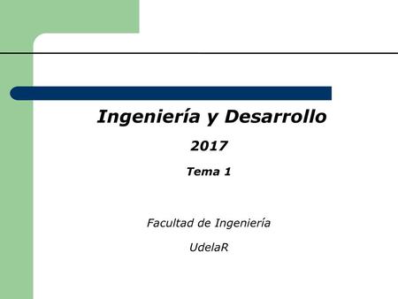 Ingeniería y Desarrollo