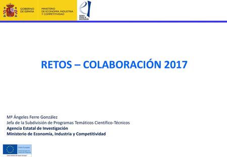 RETOS – COLABORACIÓN 2017 Mª Ángeles Ferre González