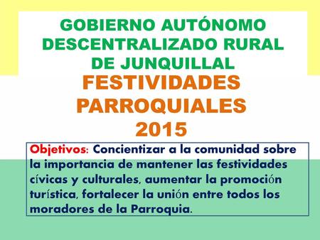 GOBIERNO AUTÓNOMO DESCENTRALIZADO RURAL DE JUNQUILLAL